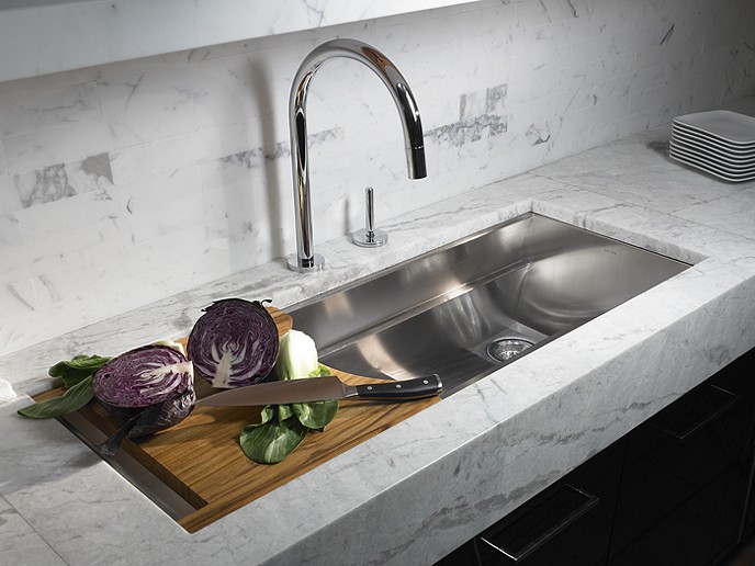 PULL-DOWN KITCHEN FAUCET ONE™ by Kallista P25200-00-CP-1-large